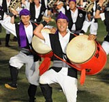 Climax of the Okinawa Zento Eisa Festival