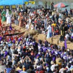 The Yonabaru Great Tug-of-War, a prayer for quake-hit areas