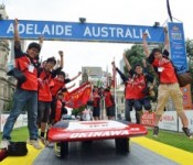 World Solar Challenge 2011<br> Okinawan high school team finishes 13th in a solar car race across Australia