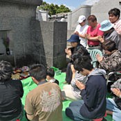 During the <em>Shimi</em> Festival people visit tombs to pray for their family’s health
