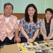 Fourth-generation Okinawan descendant from Hawaii Branda Nomura meets her relatives in Yomitan