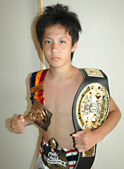 Young kick boxer captures third title
