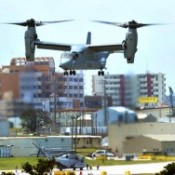 First landing of MV-22 Osprey in Okinawa amid strong protest from residents