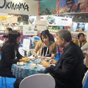 Okinawa Convention & Visitors Bureau sets up Okinawa booth at business expos in Spain and Taiwan