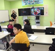 Kitanakagusuku pupils receive e-learning delivered by Washington State University
