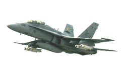 F/A 18 Hornets drop cluster bombs in the sea around Okinawa