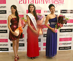 Tanaka wins second prize in the Miss Universe Okinawa pageant