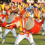 Climax of Okinawa Zento Eisa Festival