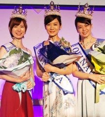 Three winners of Miss Okinawa 2014