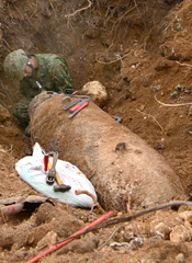 One-ton unexploded ordnance found at Cape Kyan in Itoman