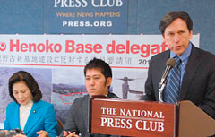 Opposition leader Itokazu visits the U.S. to request cancellation of Henoko landfill