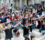 Young people hold flash mob to send message to Ambassador Kennedy