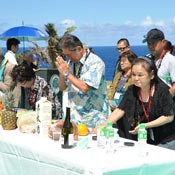 A memorial service for Okinawan war dead held in Tinian
