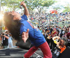 Okinawan rock music event Peaceful Love Rock Festival 2014 held