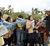 Korean, Chinese students visit Henoko