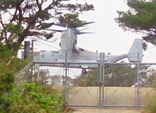 US military carries out Osprey training at new helipad in Takae for the first time