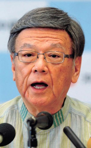 Okinawa Governor conveys his intention of investigating Henoko to central government