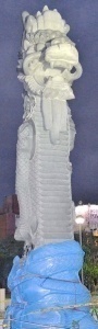 Dragon pillar erected at Naha Cruise Terminal to act as a symbol of welcome to Naha