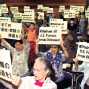 Protest gathering to body-dumping incident calls for withdrawal of all US bases from Okinawa