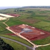Airstrip expansion and helipad construction at Ie Jima Auxiliary Airfield proceeding steadily