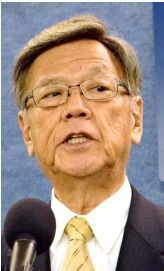 Okinawa governor warns forcible construction of a new base will lead to future trouble for Japan-US security relations