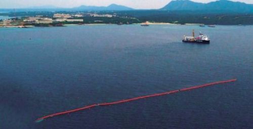 ODB begins work to set up silt protectors on Oura Bay