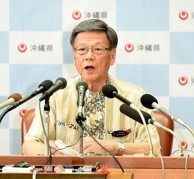 Onaga says 74% disapproval poll shows Okinawans find Henoko base circumstances “outrageous”
