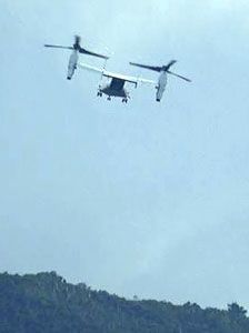 US marines carry out MV-22 Osprey take-off and landing training for first time on new helipads in NTA