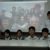 International exchange via Skype between Konan Junior High and Okinawans in Argentina