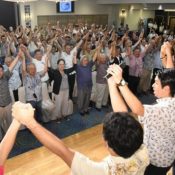 Assembly held in Naha to kick of petition demanding Henoko landfill be put to Okinawan resident vote