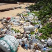 Okinawa’s distant islands face a grave situation as hazardous waste washing ashore from overseas threatens island ecosystems