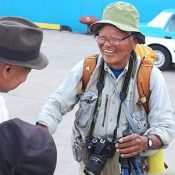 Photojournalist Bunyo Ishikawa reaches Okinawa after 10 months touring Japan on foot
