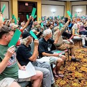 Resolution proposal demanding U.S. government perform Oura Bay survey adopted at Veterans for Peace convention