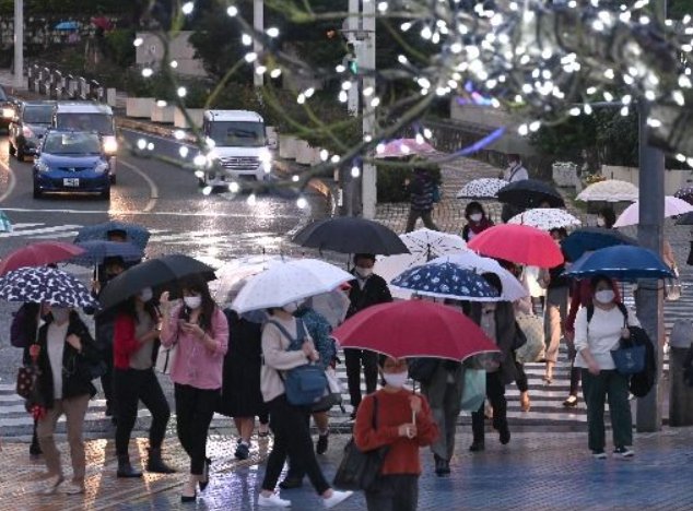 Umbrellas ‘bloom’ in December skies: Expect more gloom and rain next week