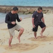 Using beach sand and water as a training tool: Okinawa Prefecture produces Karate video