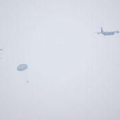 MC-130J aircraft observed at low altitude after sixth U.S. military parachute drop training of 2021