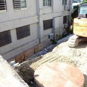 Unexploded ordinance found in a construction site next to civilian house in Naha