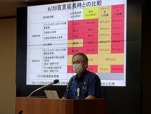 Governor Tamaki calls for people to “refrain from visiting relatives for Obon” as Okinawa looks to implement new COVID measures, increase the speed of vaccination distribution