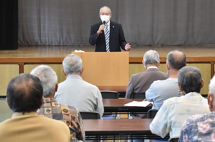 Counselor Toyama speaks at support association meeting, demands compensation for victims of asbestos exposure on U.S. military bases